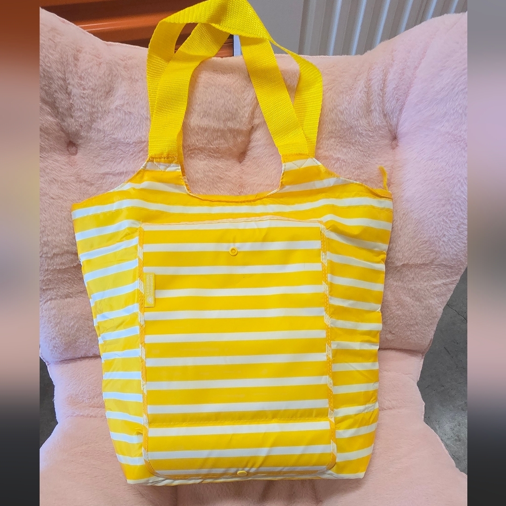 Yellow Striped Women’s Termal Tote with by California Innovations.